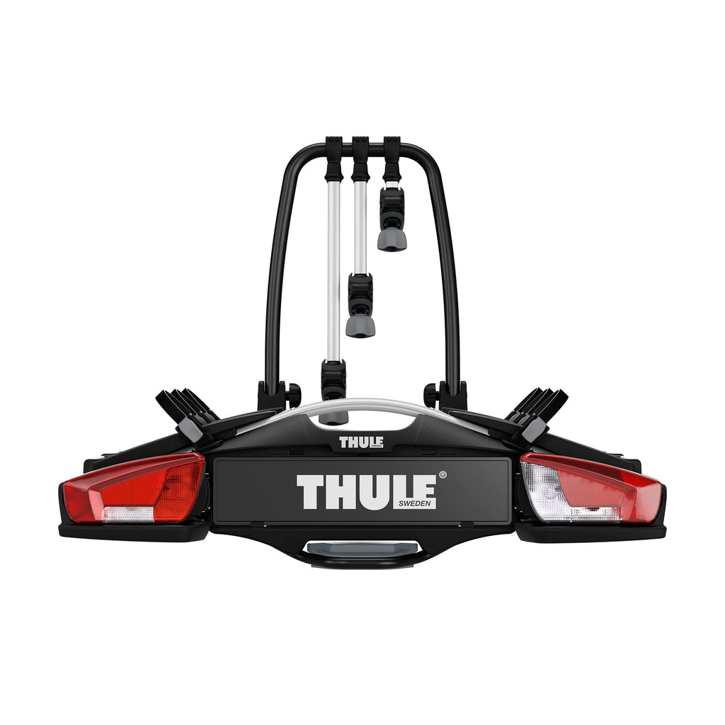 Thule VeloCompact 926 Fahrradträger Anhängerkupplung – für 3 Fahrräder, kompakt faltbar, abschließbar