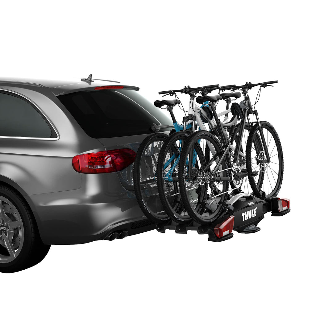 Thule VeloCompact 926 Fahrradträger Anhängerkupplung – für 3 Fahrräder, kompakt faltbar, abschließbar