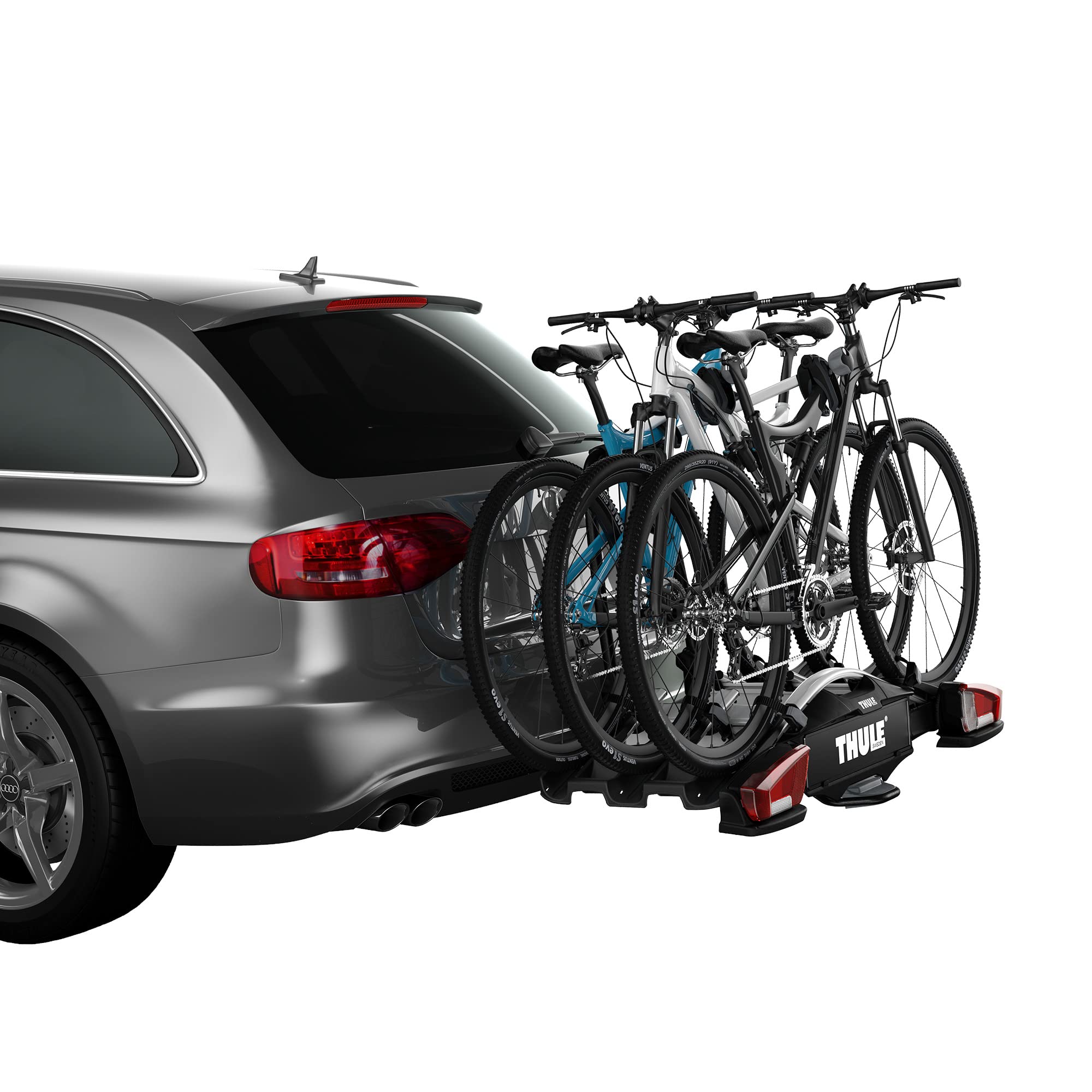 Thule VeloCompact 926 Fahrradträger Anhängerkupplung – für 3 Fahrräder, kompakt faltbar, abschließbar