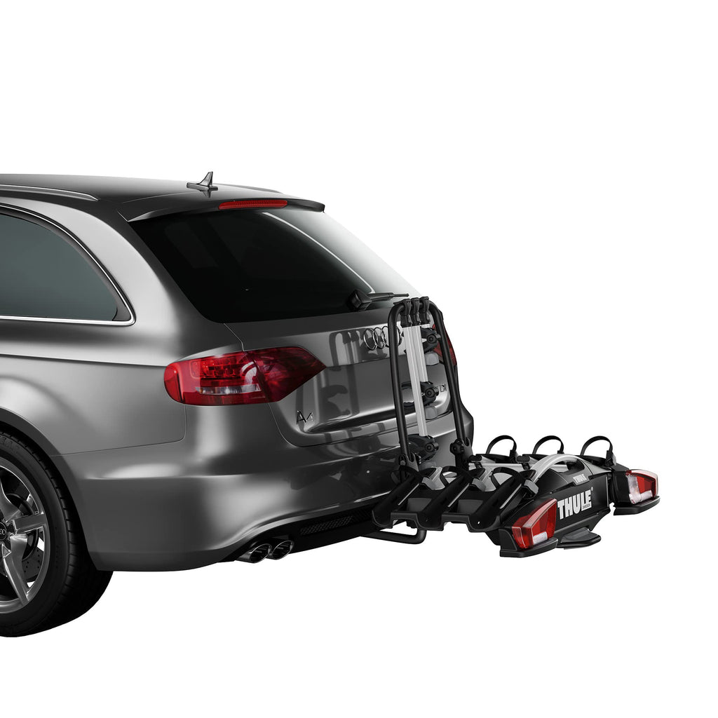 Thule VeloCompact 926 Fahrradträger Anhängerkupplung – für 3 Fahrräder, kompakt faltbar, abschließbar
