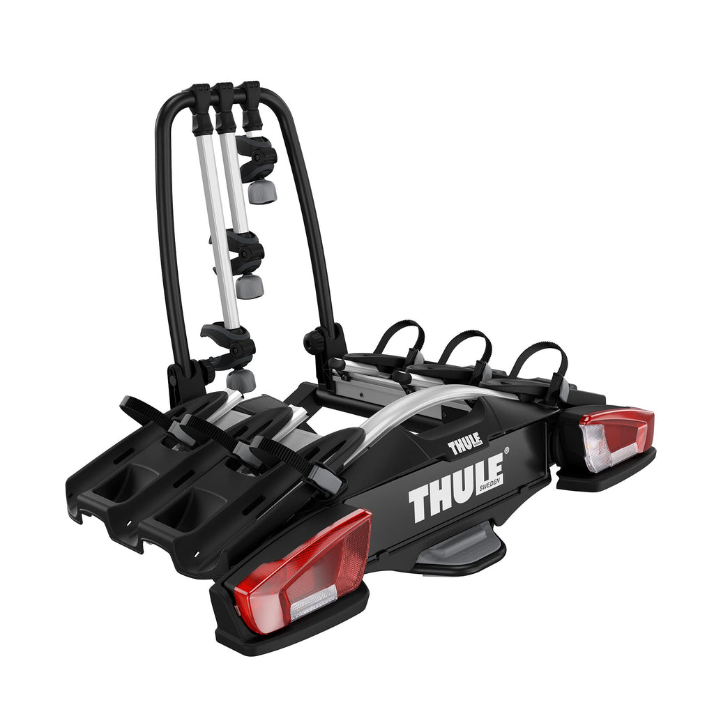 Thule VeloCompact 926 Fahrradträger Anhängerkupplung – für 3 Fahrräder, kompakt faltbar, abschließbar