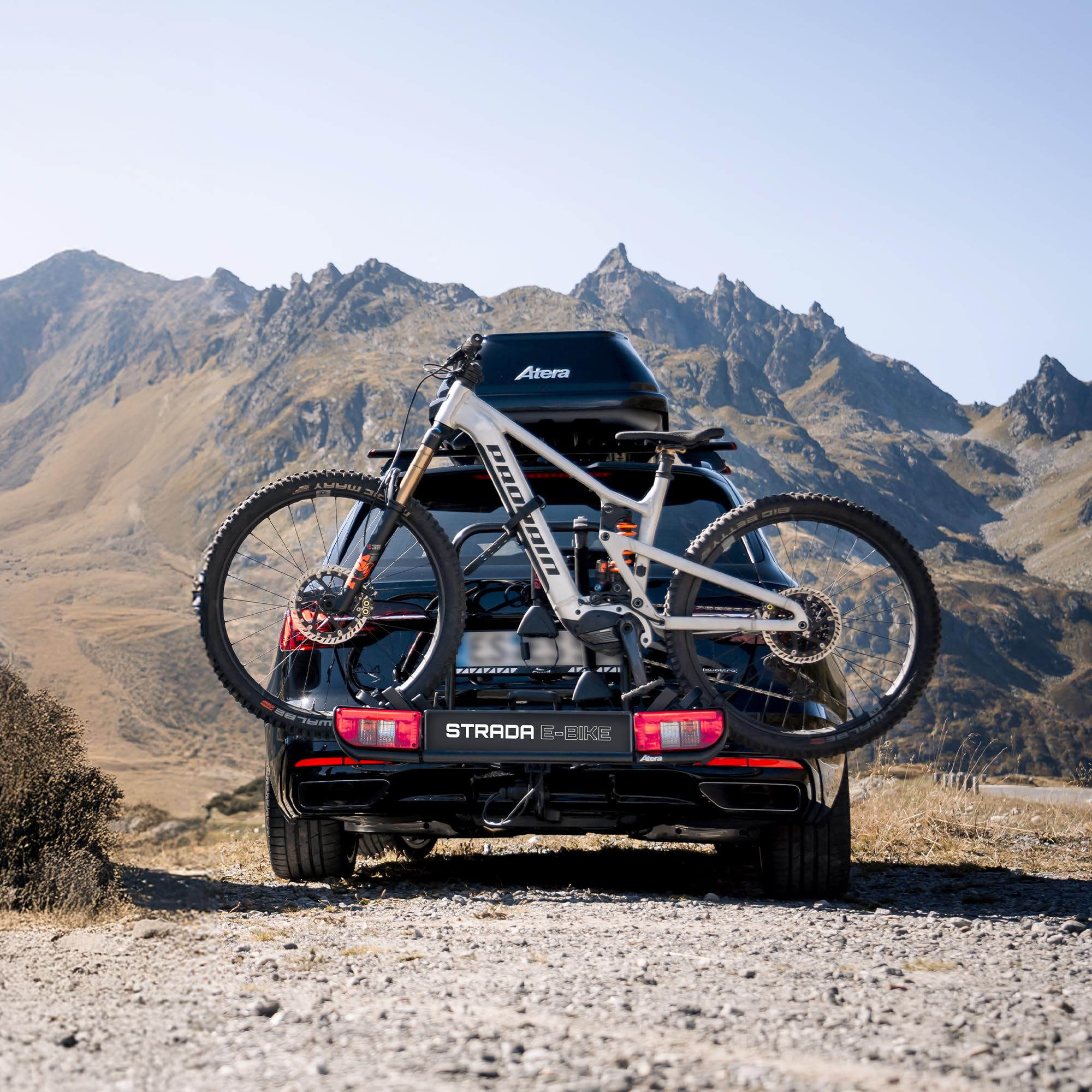 Atera Strada E-Bike XL Fahrradträger Anhängerkupplung – extrabreit, für 2-3 Fahrräder, E-Bike optimiert