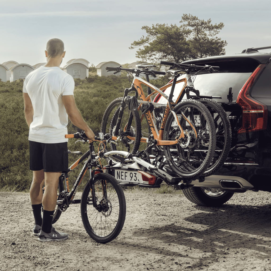 Thule VeloCompact 926 Fahrradträger Anhängerkupplung – für 3 Fahrräder, kompakt faltbar, abschließbar