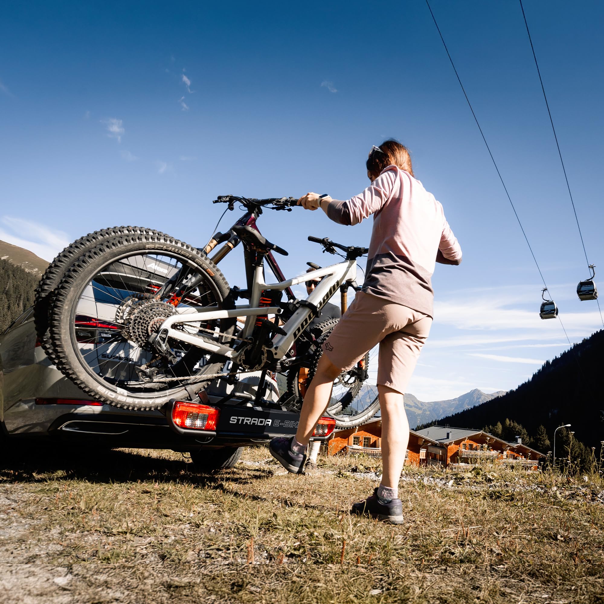Atera Strada E-Bike XL Fahrradträger Anhängerkupplung – extrabreit, für 2-3 Fahrräder, E-Bike optimiert